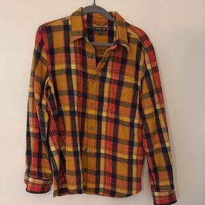Men's Plaid Shirt - Red, Yellow, and Black